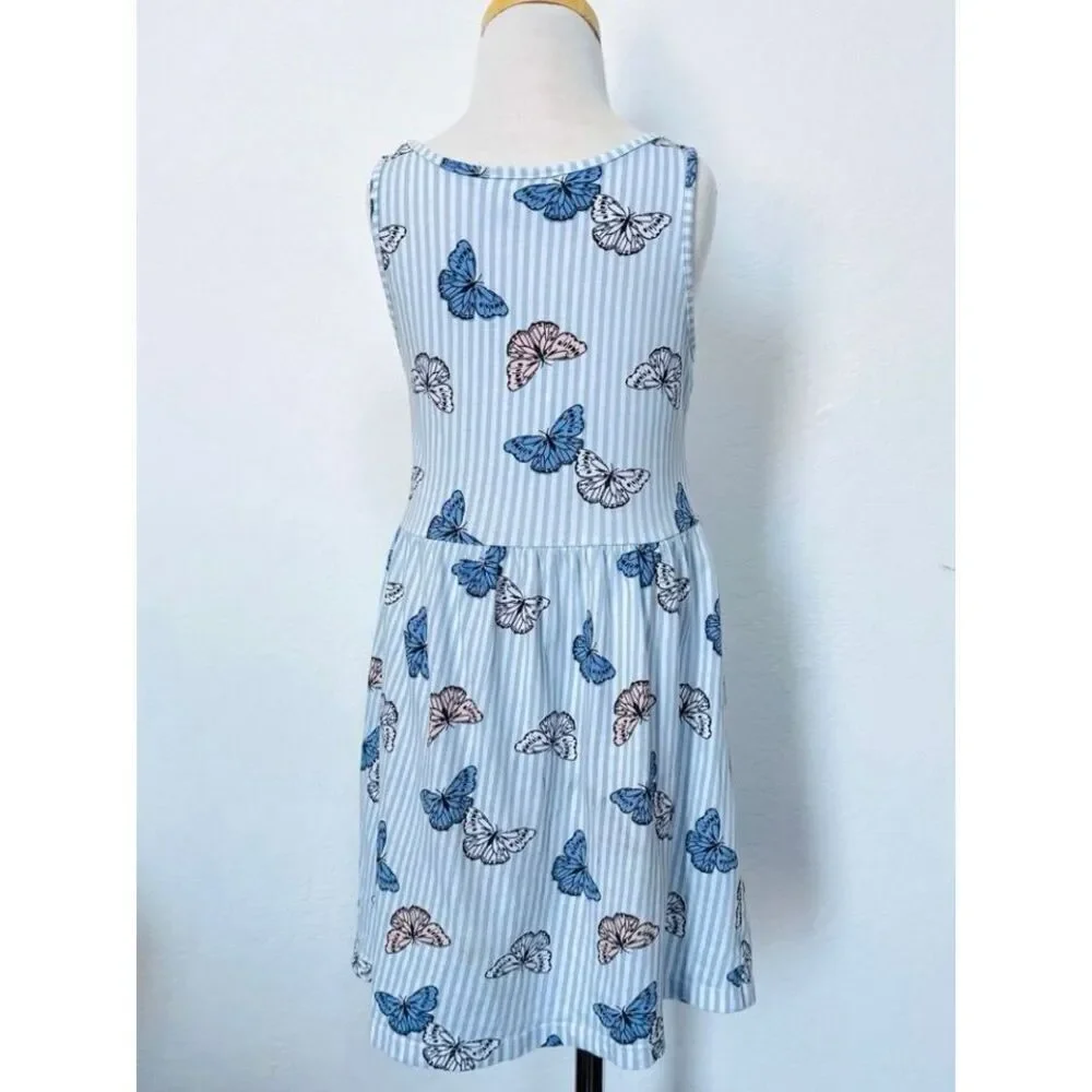 3/$30 H&M Kids Toddler Girls 4/5 Butterfly Print Tank Knit Dress As Is